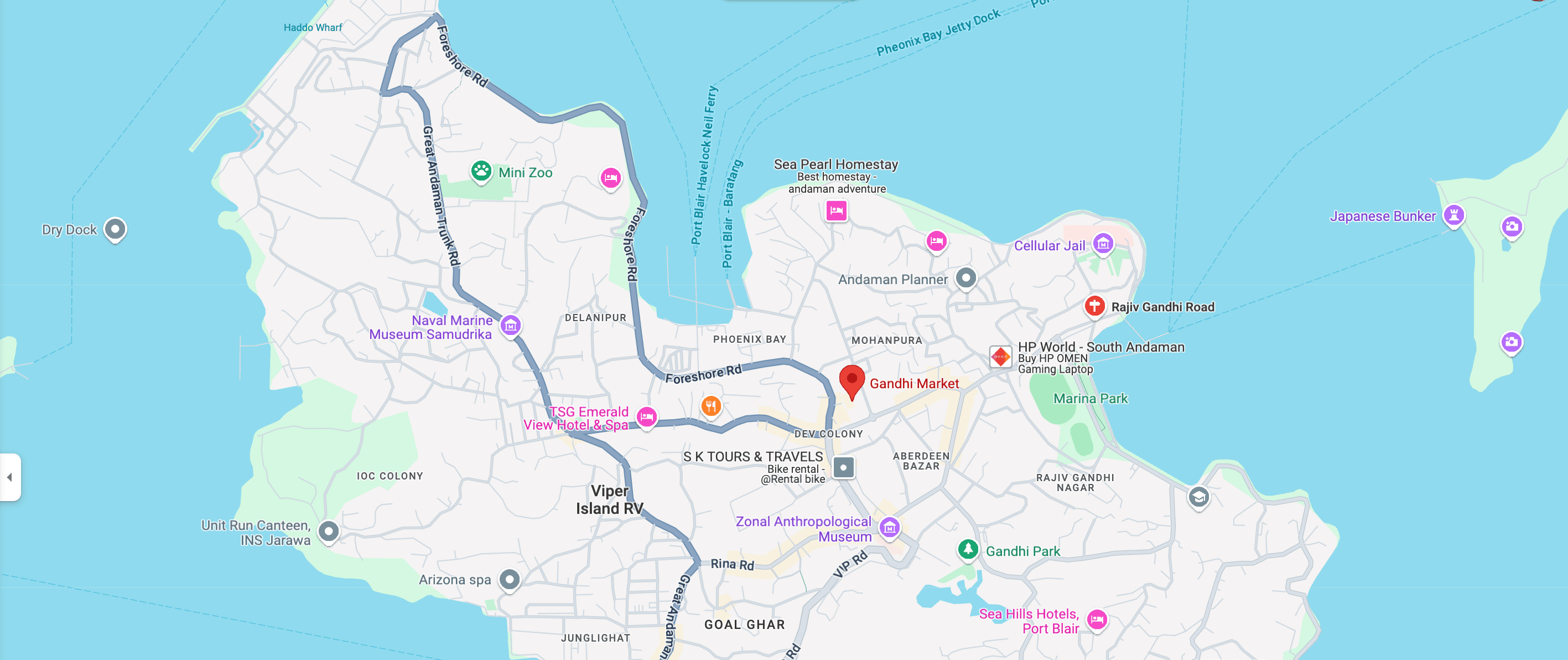 Verdant Andaman Location Map